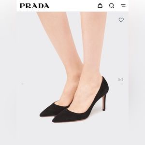 Nearly new Black Suede PRADA pumps